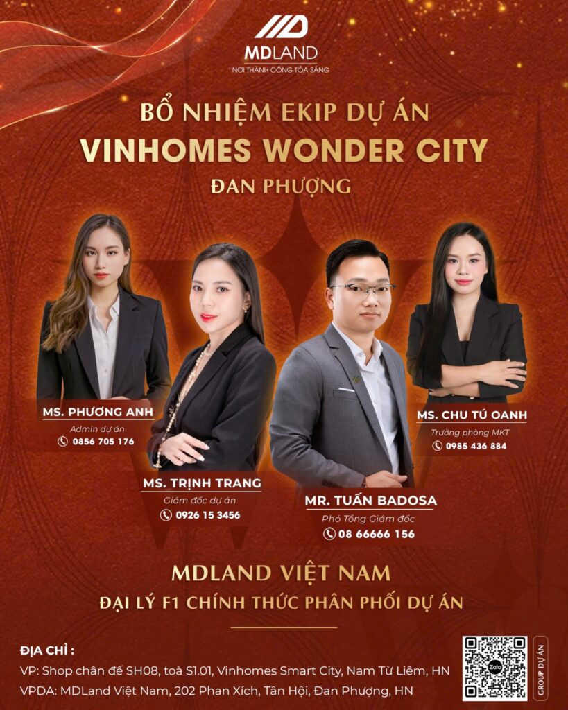 MDLand Việt Nam Chính Thức Bổ Nhiệm Ekip Dự Án Vinhomes Wonder City