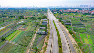 Toàn cảnh Đại lộ Tây Thăng Long.
