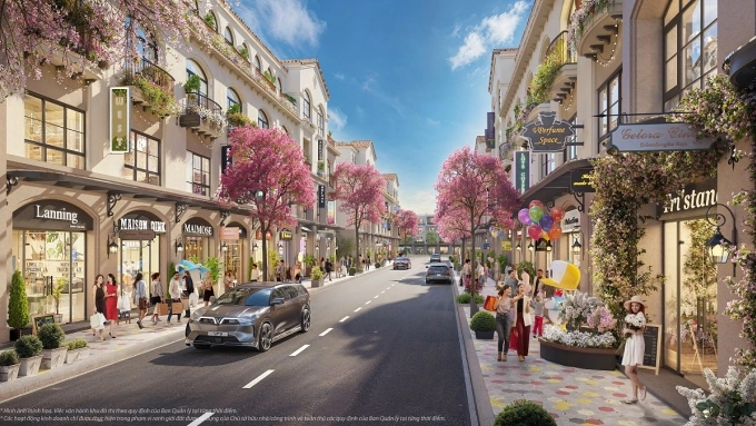 Phối cảnh phố thương mại tài chính Royal Boulevard tại Vũ Yên, Hải Phòng.