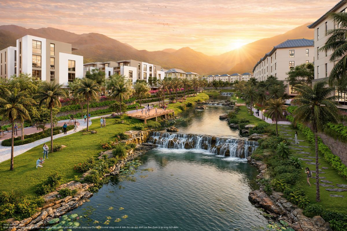 Phối cảnh khu biệt thự tại dự án Vinhomes Hải Vân Bay.