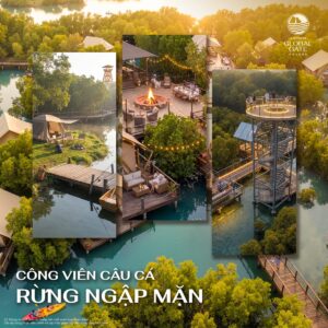 Phối cảnh một khu vực tổ chức picnic sinh thái, hoạt động gia đình trong công viên