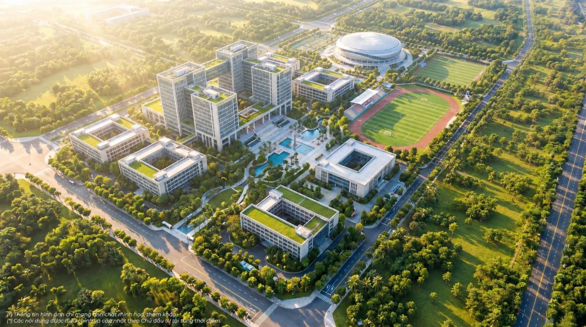 Vinhomes Global Gate Hạ Long sẽ mở ra chuẩn sống mới nơi tri thức, công nghệ và con người cùng hội tụ và phát triển bền vững. Ảnh phối cảnh