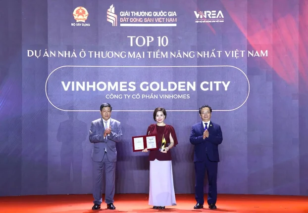 Vinhomes Golden City được vinh danh “Top 10 dự án nhà ở thương mại tiềm năng nhất Việt Nam”, củng cố thêm niềm tin của nhà đầu tư