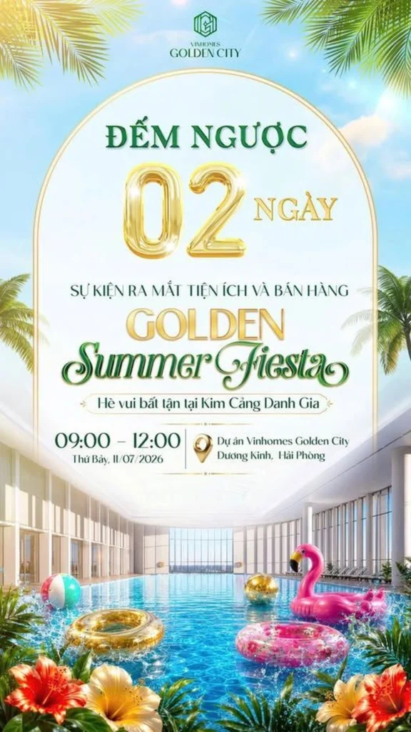 Vinhomes Golden City vận hành bể bơi 4 mùa từ 11/7