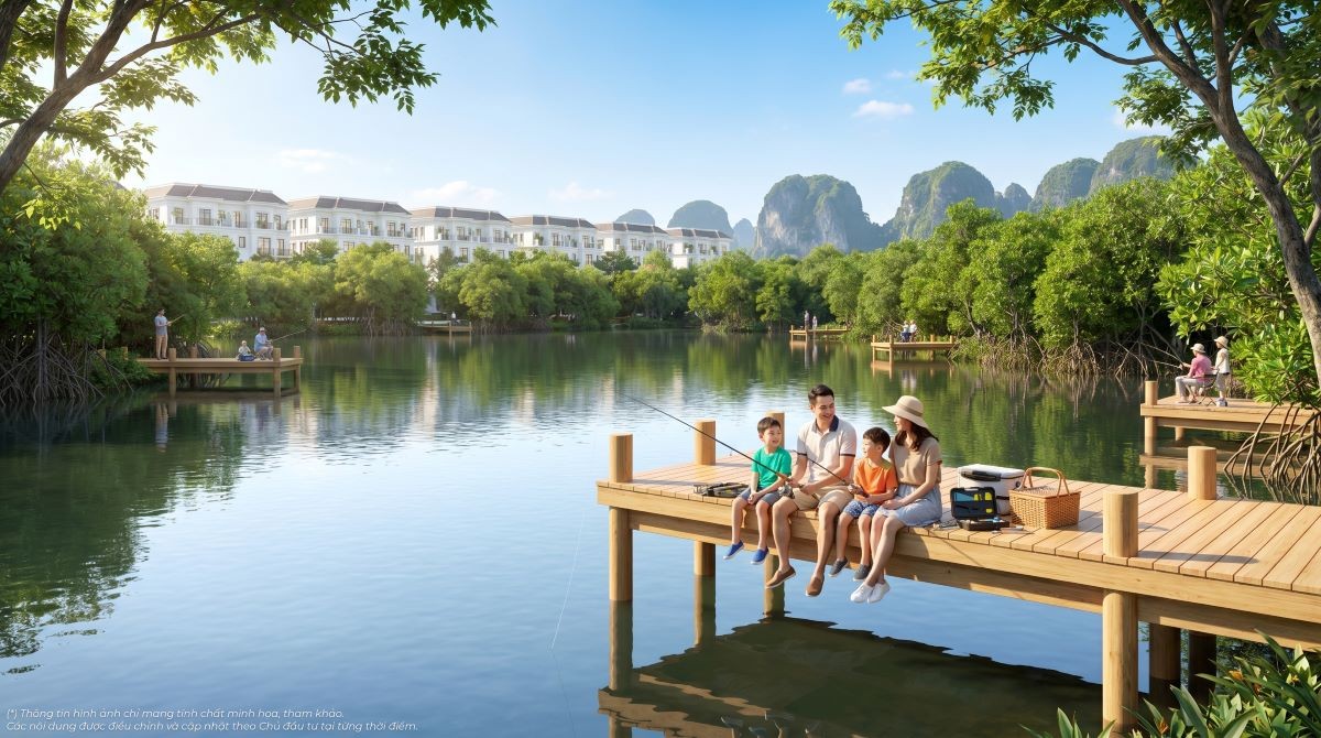 Công viên câu cá rừng ngập mặn 800 ha góp phần kiến tạo hệ sinh thái sống xanh và đa trải nghiệm cho cư dân tại Vinhomes Global Gate Hạ Long. Ảnh: Vinhomes